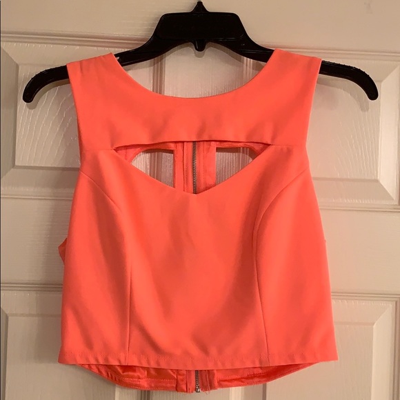 Lush Tops - LUSH Coral pink crop top Lush Tops - LUSH Coral pink crop top